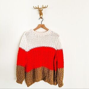 Mango Multicolor Crew Neck Sweater